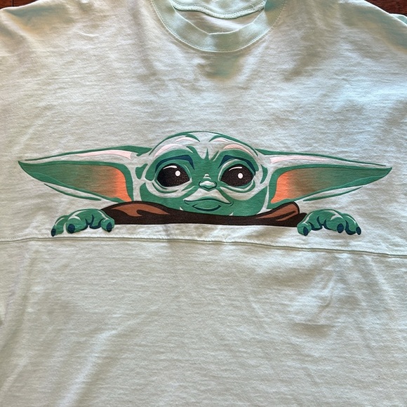 Disney Mandalorian Star Wars Spirit Jersey Baby Yoda Grogu Oversized size M - Picture 2 of 10